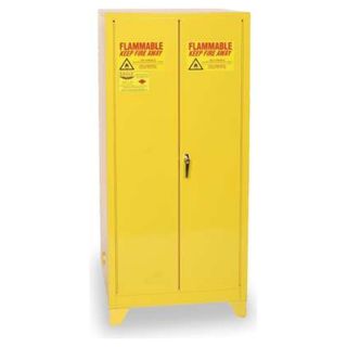 Eagle 6010LEGS Flammable Safety Cabinet, 60 Gal., Yellow