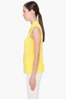 Cushnie Et Ochs Yellow Sleeveless Blouse for women
