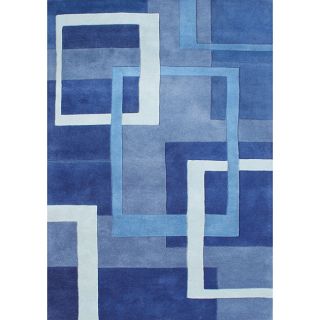 Handmade Metro Blue Wool Rug (8 x 10)