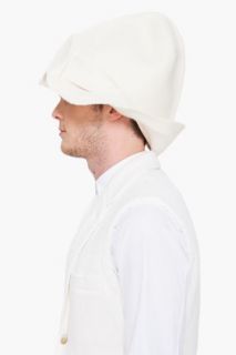 Comme Des Garçons Homme Plus Cream Handmade Wool Hat for men