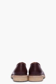 A.P.C. Dark Brown Crepe Sole Derby Shoes for men