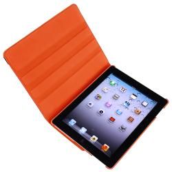 Orange 360 degree Swivel Leather Case for Apple iPad 2/ 3