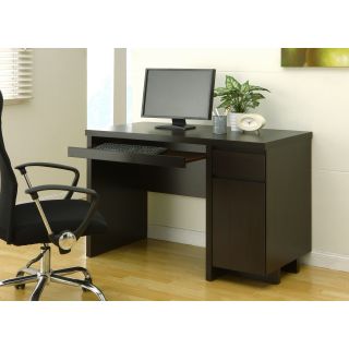 Enitial Lab Mainstreet Cappuccino Office Desk with Keyboard Tray Today