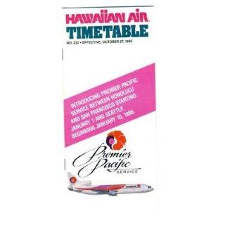  Hawaiian Air Timetable No 232 October 27 1985 