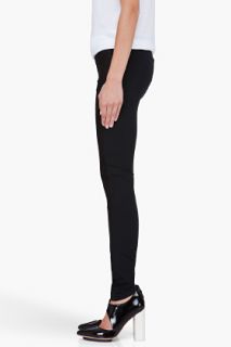 Helmut Lang Black Leather Madillo Reflex Leggings for women
