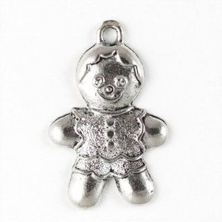 25mm Gingerbread Man Pewter Charm Arts, Crafts & Sewing