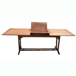 VIFAH V232 Outdoor Wood Rectangular Extention Table with