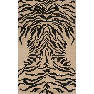 Power Loomed Zebra Charcoal Rug (3 x 5) Today $134.99 Sale $121.49