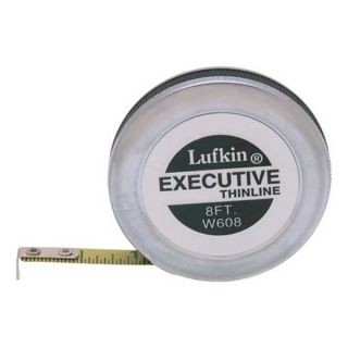 Lufkin W608 Pocket Tape, 1/4 In x 8 Ft, Chrome