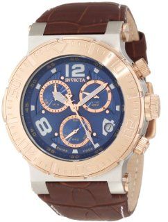 Invicta Mens 10583 Ocean Reef Reserve Chronograph Blue dial Brown