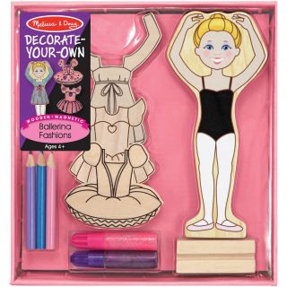 Melissa and Doug Decorate Your Own Wooden Magnetic Ballerina Fashions