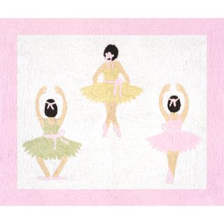 Sweet Jojo Designs Ballet Dancer Ballerina Accent Floor Rug