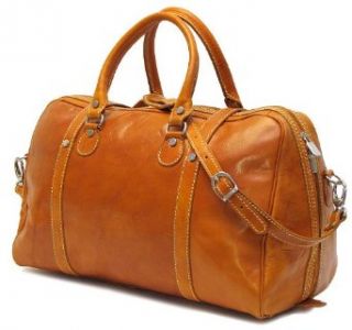 Floto Luggage Trastevere Duffle Leather Weekender, Orange