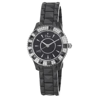 Christian Dior Womens Black Eight Black Ceramic Diamond Watch