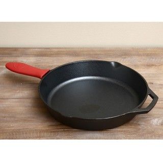 Lodge Logic 12 inch Cast Iron Skillet with Silicone Handle Holder