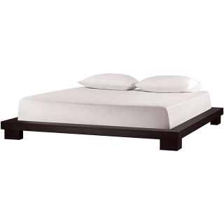 Ledge Espresso Minimalist Platform Full size Bed