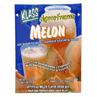 Klass Aguas Frescas Melon Drink Mix, 0.53 Ounce Packets (Pack of 36
