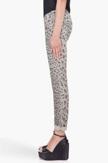 Current/Elliott Leopard Rolled Corduroy Trousers for women