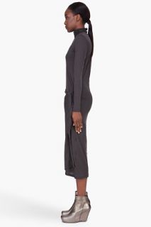 Silent By Damir Doma Charcoal Knotted Turtleneck Dress for women