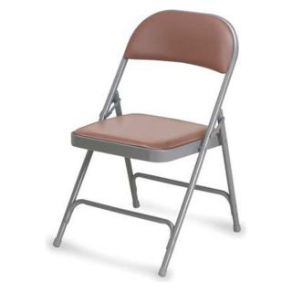 Approved Vendor 2W158 Steel Chair with Vinyl Padded, Beige