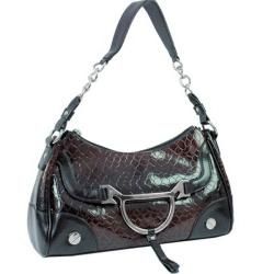 Dasein Patent Leatherette Snakeskin Embossed Shoulder Bag Today $36
