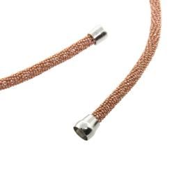 Eternally Haute JewelQuake Rose Gold over Silver Italian Mesh Necklace