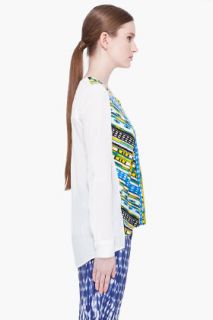 Thakoon Addition White Silk Trimmed Blouse for women