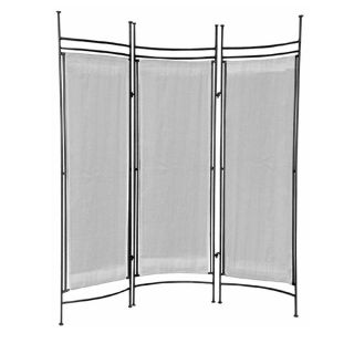 Iron and Canvas Small Pewter Room Divider