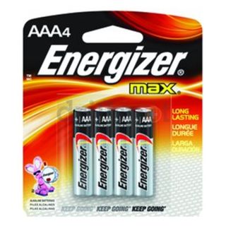 Energizer E92BP 4 AAA Alkaline ENERGIZER MAX Battery 4Pk Be the