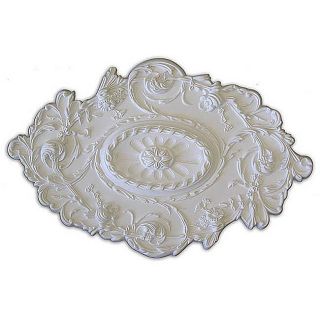 Leaves Flower and Rope Embossed 30.5x20 in Ceiling Medallion Today $