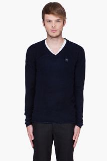Diesel Dark Navy Wool Kinner Sweater for men