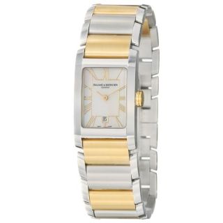 Baume & Mercier Womens Hampton 18K Yellow Gold and Stainless Steel