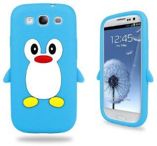 Samsung Baby Blue Penguin Silicone Case Cover With Free