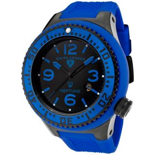 Swiss Legend Mens Neptune Blue Silicone Watch