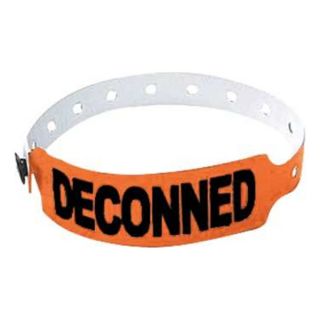 Approved Vendor 3PVK6 Decontamination ID Bracelet, Orange, PK50