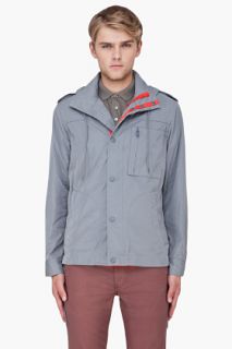 Marc By Marc Jacobs Grey Techno Gabardine Hoodie for men