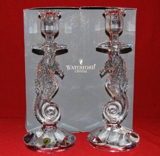 Waterford Crystal Seahorse Candlesticks, PAIR, New in