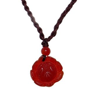Lotus Agate Pendant with Necklace (China)