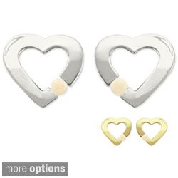 10k Gold Birthstone Contemporary Heart Earrings Today $146.99
