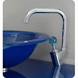 Fresca Scoperto Blue Glass Bathroom Vanity