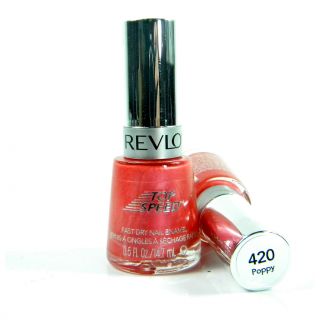 Revlon Top Speed Fast Dry #420 Poppy Nail Enamel Polish (Pack of 2
