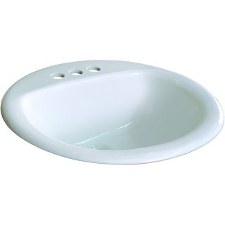 Ceramic 19 inch Drop in Self Rimming White Bathroom Sink Today $76.99