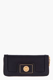 Marc By Marc Jacobs Black Slim Leather Zip Wallet for women