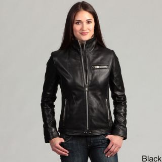 Collezione Womens Italia Leather Motorcycle Jacket Today $177.99