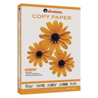Universal UNV28110 Paper, Ledger, White, 20Lb, PK2500