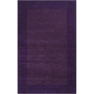 Hand crafted Purple Tone On Tone Bordered Wool Rug (9 x 13) Today $