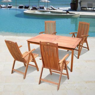 Balthazar Table and Reclining Chairs 5 piece Dining Set Today $621.99