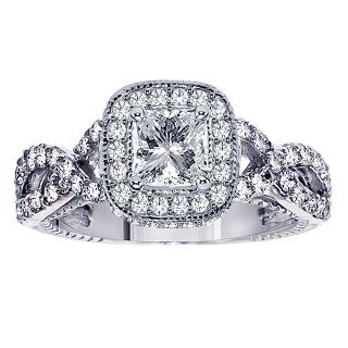 14k Gold 2ct TDW Princess Diamond Braided Engagement Ring (F G, SI1