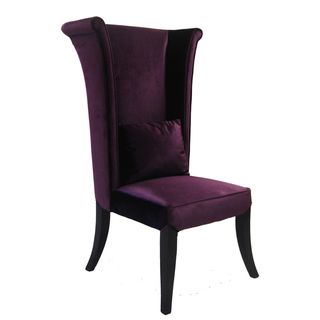 Purple Velvet High back Chair