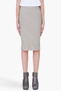 Rick Owens Light Taupe Silk Skirt for women